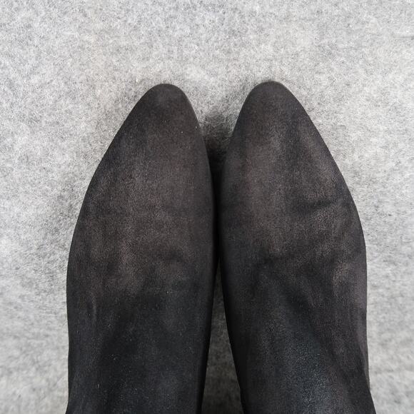 Aquatalia Shoes Womens 8 Booties Franca Ankle Boot Leather Almond Toe Black Zip - Picture 9 of 15